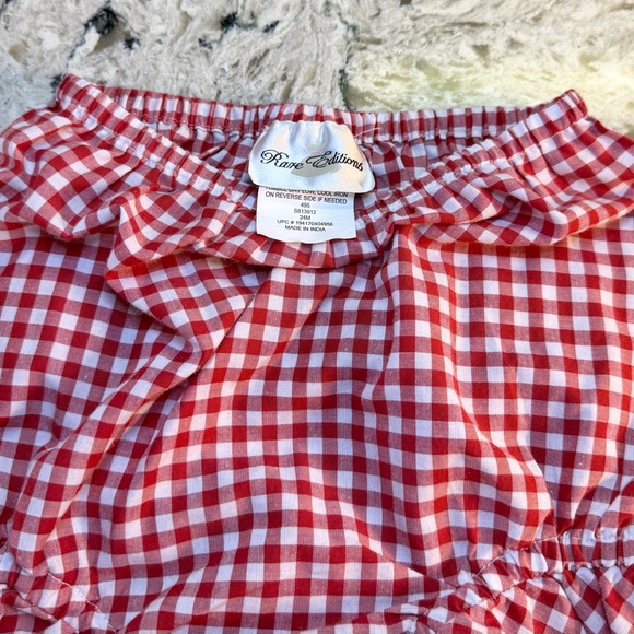 Rare Editions 2pc Red Gingham Ruffle Split back Set - Picture 9 of 9